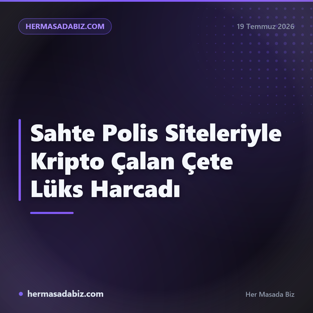 Sahte Polis Siteleriyle Kripto Çalan Çete Lüks Harcadı