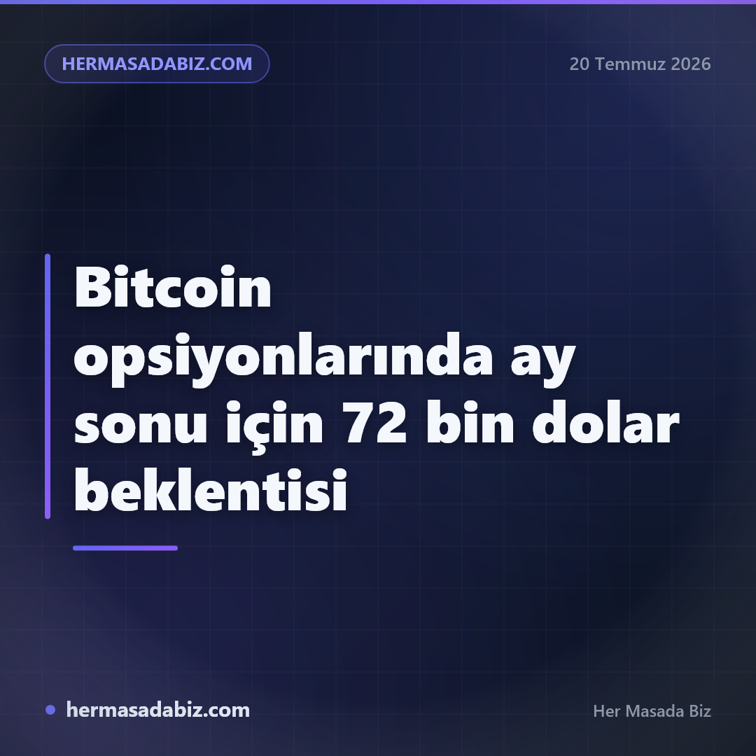Bitcoin opsiyonlarında ay sonu için 72 bin dolar beklentisi