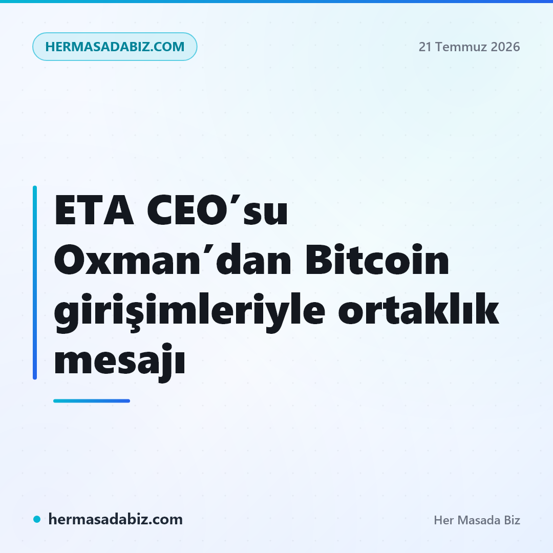 ETA CEO’su Oxman’dan Bitcoin girişimleriyle ortaklık mesajı
