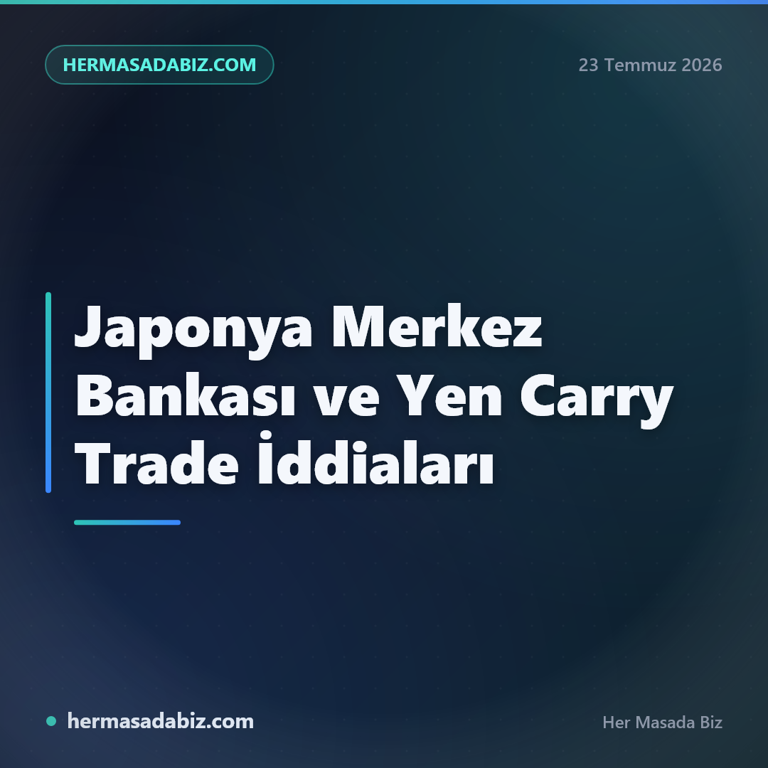 Japonya Merkez Bankası ve Yen Carry Trade İddiaları