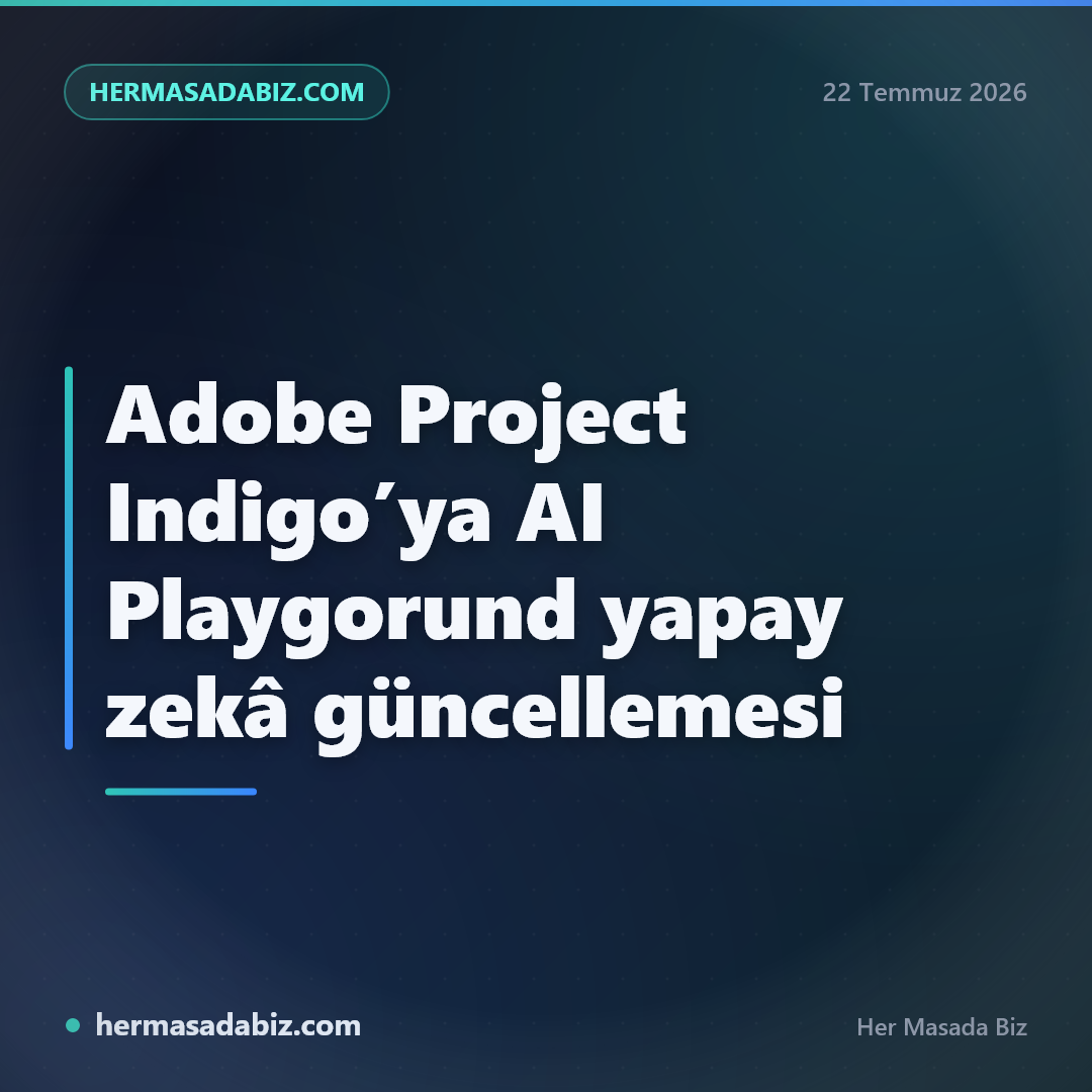Adobe Project Indigo’ya AI Playgorund yapay zekâ güncellemesi