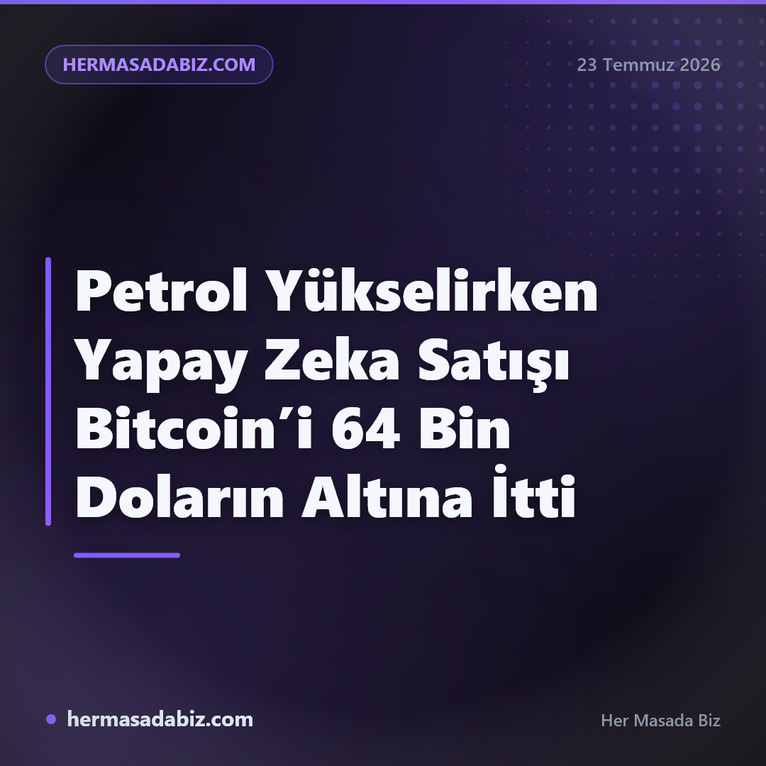 Petrol Yükselirken Yapay Zeka Satışı Bitcoin’i 64 Bin Doların Altına İtti
