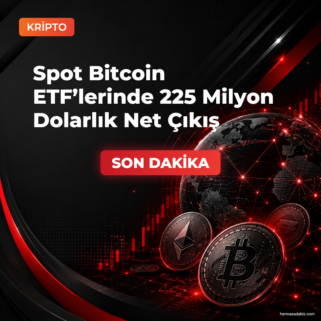 Spot Bitcoin ETF’lerinde 225 Milyon Dolarlık Net Çıkış